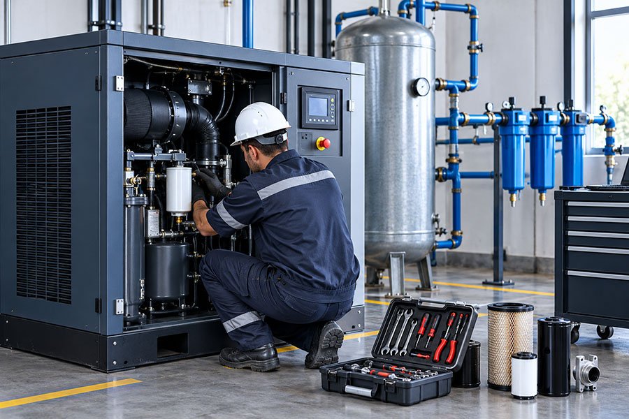 maintenance et entretien des compresseurs air au maroc
